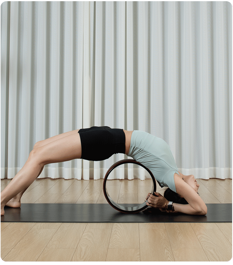 TPE Yoga Wheel (Pink+Green)